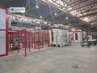 Cabine de peinture en poudre à commande PLC manuelle, motorisée, pour petites pièces métalliques, chauffage au gaz haute efficacité, certifiée CE