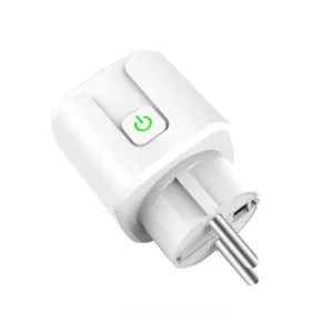 Tuya WiFi EU Smart Plug 16A 220V Adapter Drahtlose Sprach fernbedienung mit Power Monitor Timer-Buchse