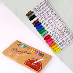 DecoArt 12PCS PM-521 Tableau Blanc Peinture Marqueur Stylo Valve-<span class=keywords><strong>Action</strong></span> Aluminium Baril avec <span class=keywords><strong>Encre</strong></span> Permanente - Product Image 1