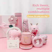 Cadeausets met gepersonaliseerd logo voor meisjes: thermosfles, theemok, koffiemok, handdoek, luchtbevochtiger voor Moederdag, Valentijnsdag, bruiloft, thermosbekers