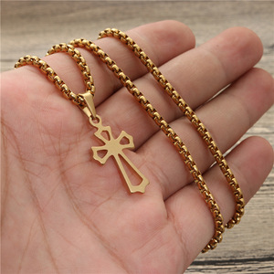<b>Cross</b> Pendant Necklace Zinc Alloy Unisex Fashion Jewelry Gift - Product Image 2