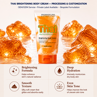 Crème éclaircissante pour le corps thaïlandaise personnalisée, lotion éclaircissante à la niacinamide pour peaux foncées et claires, OEM ODM, étiquette privée
