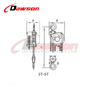 DAWSON DSVR 360 °   Polipasto Manual de Cadena con Cadena Giratoria - Product Image 5
