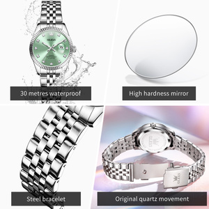 OLEVS <span class=keywords><strong>orologio</strong></span> al quarzo moda 3705 per <span class=keywords><strong>donna</strong></span> regalo casual di lusso diamante <span class=keywords><strong>verde</strong></span> <span class=keywords><strong>orologio</strong></span> da <span class=keywords><strong>donna</strong></span> orologi di cristallo - Product Image 5