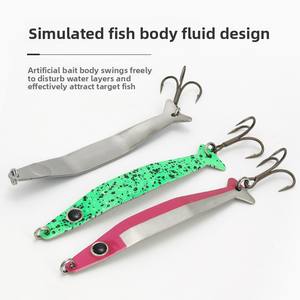 Ensemble de leurres métalliques avec hameçons triples, 5g chacun, longueur 7,5 cm, pour rivières, lacs, ruisseaux en mer et réservoirs - Product Image 2