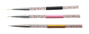 Lot de 3 pinceaux à ongles professionnels à manche métallique pour nail art, dessin fin et traçage de lignes pour la manucure - Product Image 4