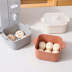 Support Oem Microwavable Food Storage Containers Square <b>Steamer</b> for Microwave Oven Compartment for Office Worker Food Heating - Product Image 6