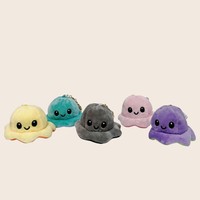 Lilangda Peluche Poulpe Inversé Mignonne en Coton PP et Maille, Porte-clés, Pendentif Moelleux Rembourré, Décoration de Sac à Dos, Adorable