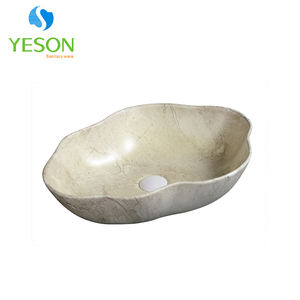 Lavabo marroquí hecho a mano, recipiente de cerámica para pedicura, mesa portátil, fregadero moderno de arte elegante para escurridor de Hotel para lavandería de mármol - Product Image 2