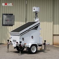 Torre de Vigilancia Solar Móvil BIGLUX HiSTAR, Remolque de Seguridad Profesional, Instalación Rápida e Independiente para Estacionamiento