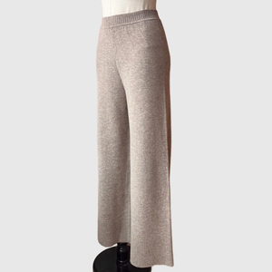 Soft Drape Knit Trousers for Women with Elastic Waist Breathable & Eco-Friendly Knitted Fabric Plus Size Friendly Casual Comfort - Product Image 3