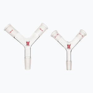 CS Labglass透明高温抵抗実験用ガラス製品ホウケイ酸ガラスY字型<span class=keywords><strong>3</strong></span>ウェイ蒸留OEM - Product Image 2