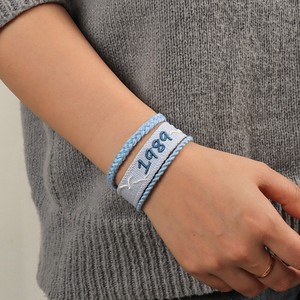 Costume trois-en-un pour femmes corde à main pour Bracelet Taylor lettre broderie créative en acier inoxydable mode chaîne Bracelets - Product Image 3