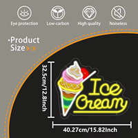 Enseigne néon LED personnalisée avec logo peint aux UV pour la décoration intérieure - Idéale pour les pubs, fêtes à thème, bars à bière, centres commerciaux, magasins de crème glacée