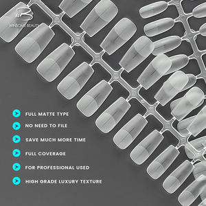 Kuku Palsu Bahan PMMA Model Baru Garis Pembatas Tengah 300pcs Set Tip Kuku Multi-Panjang Desain Lengkap Praktis - Product Image 5