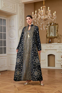 Vendita calda tradizionale islamica delle donne abaya eleganti stili fatti a mano con elegante modello solido ispirato alla moda <span class=keywords><strong>turca</strong></span> - Product Image 3