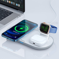 Station de charge sans fil magnétique 3-en-1 Mcdodo, charge rapide QC PD 20W max pour iPhone, iWatch