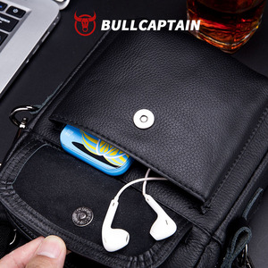 กระเป๋าหนังวัวแท้ BULLCAPTAIN แบบสะพายข้างเดียวสำหรับผู้ชาย กระเป๋าหนังแท้สไตล์วินเทจ กระเป๋าเป้สะพายหลังแฟชั่น - Product Image 4