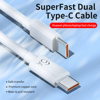 Kabel Pengisian Cepat USB C ke USB C 1M 1.5M 2M hingga 5A 55W PVC OD3.8 Grosir