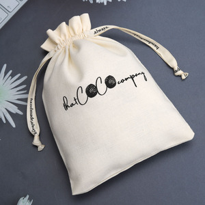 Sac à cordon en coton et lin tendance, personnalisable avec logo imprimé, pour chaussures, parfums, emballage cadeau, pochette anti-poussière - Product Image 2