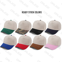Gorra de béisbol de dos tonos con Marco, logotipo bordado personalizado, 5 paneles estructurados, 100% algodón, ala curva en blanco, gorras de béisbol Vintage