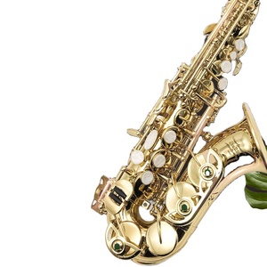 <span class=keywords><strong>Saxophone</strong></span> Sib Soprano Instrument à vent incurvé à <span class=keywords><strong>petit</strong></span> tuyau Qualité de performance professionnelle pour les joueurs débutants Conception de qualité - Product Image 2