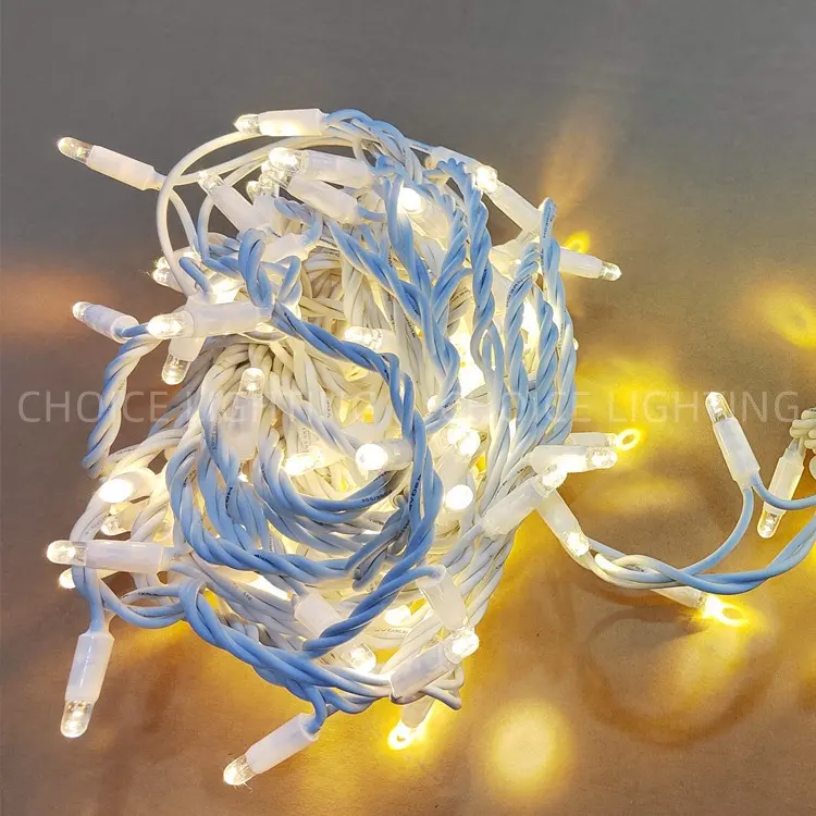 โรงงานขายส่งราคาติดกาวฟองกลางแจ้งกันน้ํา 10M 100LED ไฟคริสต์มาสไฟ Fairy String