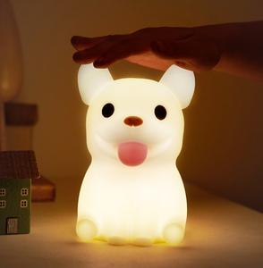 Cute Puppy Animal Silicone French Bulldog Pat Night Light Dimming Bedroom <b>Bedside</b> Atmosphere Dog Sleep <b>Lamp</b> for kids - Product Image 3