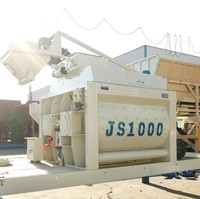 Bétonnière à double arbre à rotation forcée JS1000 |   Centrale de Béton Prête à l'Emploi Industrielle de 1000L, Machine de Malaxage