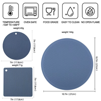 Dessous de verre multifonctionnel en nid d'abeille Tapis de casserole carré isolé en PP Napperon en silicone épais Tapis de doublure pour la maison