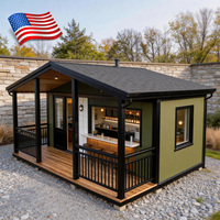 Maison préfabriquée moderne à 3 chambres, double vitrage, 40 pieds, prête à l'emploi, mini-maison modulaire préfabriquée