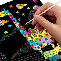 Nouveau carnet de notes pour l'école, bricolage, dessins magiques, carnet à gratter avec crayon