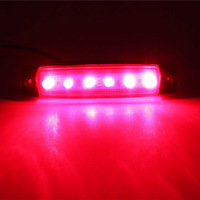 2 feux extérieurs pour voitures, 12V/24V, 6 SMD, LED, pour camion, tracteur latéral, phare de remorque, lampe latérale arrière, faible puissance