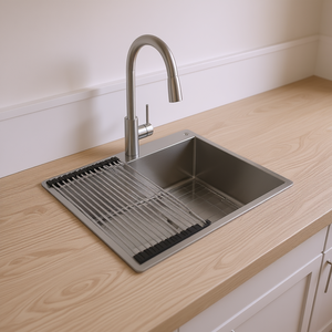 Fregadero de Cocina de un Solo Tazón, 28 Pulgadas, Acero Inoxidable de Calibre 18, Rectangular, Acabado Cepillado, Fácil de Limpiar - Product Image 2