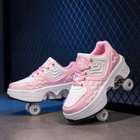 Chaussures à roulettes pour enfants à double usage, à semelle souple, pour la marche, pour garçons et filles, avec frein, en gros, en stock