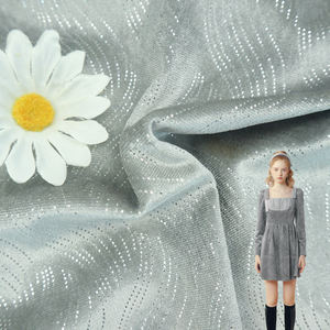 סיטונאי פוליאסטר ספנדקס נצנצים מתיחה קוריאה חומרי בגדי קטיפה רגילה בד לנשים שמלות ואימונית - Product Image 2