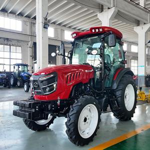 Tractor chino asequible de 4 ruedas motrices y 100 CV disponible con toldo o cabina de lujo, apto para uso agrícola. - Product Image 1