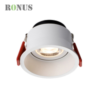 Projecteur de plafond moulant Zhongshan 7W antireflet 5W, spot lumineux réglable COB LED vers le bas