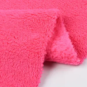 In-stock textile custom 100% polyester warp knitted coral fleece fabrics for garment