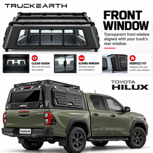 Cubierta de Caja de Camioneta TE Toyota Hilux, Impermeable, de Aleación de Aluminio, Modular, para Trabajo y Viajes al Aire Libre - Product Image 1