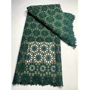 Nouveau produit, tissu en dentelle de cordon en tissu, avec des motifs Aso Oke perlés, pour les femmes nigérianes, vêtements de fête - Product Image 6