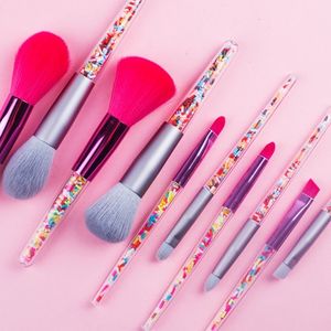 Ensemble de 5 pinceaux de maquillage portables roses HQ Mixed Proc Discount, mini poudre de blush pour le visage, granulés de bonbons, cadeau mignon pour les filles - Product Image 2