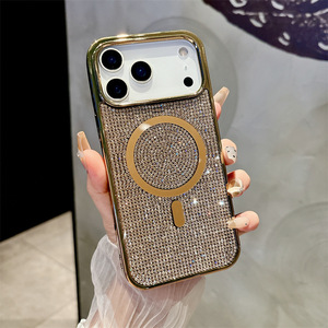 Custodia per telefono di lusso con diamanti magnetici e galvanizzazione per iPhone 17 Pro Max, compatibile con iPhone 16/15/14 - Product Image 6