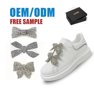 Factory Direct Sale Glitter Bow Lady Height Increase Sneakers Breathable Textile Upper Women Fashion Chunky Shoes