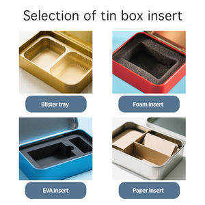 Haute Qualité Cigarette Tin Box Tin Boîte À Lunch <span class=keywords><strong>Blanc</strong></span> pour Cookie Noir Rectangle <span class=keywords><strong>Tn</strong></span> Box 90*60*20mm En Gros - Product Image 3