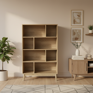 Estantería Moderna con <span class=keywords><strong>Patas</strong></span>, Librería de <span class=keywords><strong>8</strong></span> Compartimentos, Estante de Almacenamiento Independiente - Product Image 2