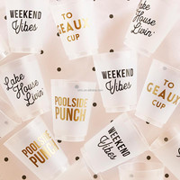 16 oz. Gobelets de fête personnalisés, gobelets givrés pour mariage, gobelets pour fête de fiançailles