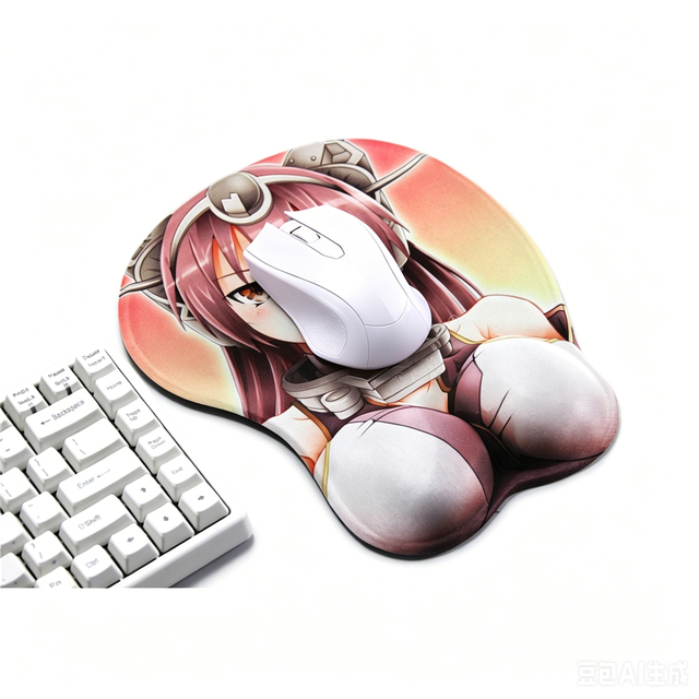 Custom Breast 3d Boobs Mouse Pad with Hand Rest, Custom Computer Mouse Pad With Wrist Rest
