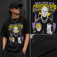 T-shirt unisexe surdimensionné 400 GSM, 100% coton, col rond, manches courtes, imprimé graphique, streetwear