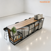 Présentoir de haute qualité intégré grande capacité pour carreaux de céramique et pierres, table de présentation moderne en métal pour échantillons de marbre